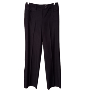 Ann Taylor Curvy Fit Grey Plaid Mid-rise Full Straight Leg Dress Trouser Pants 4